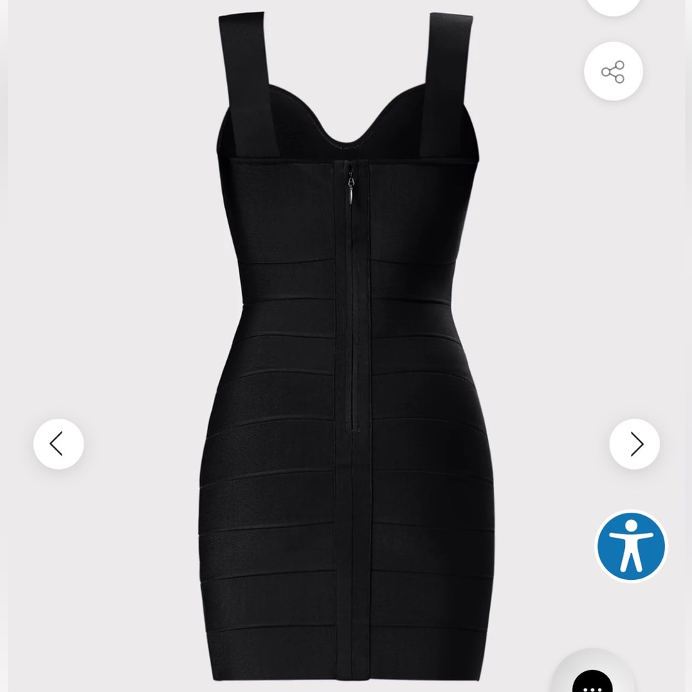 Herve Leger Black Bandage Sweetheart Mini Dress - Picture 8 of 8
